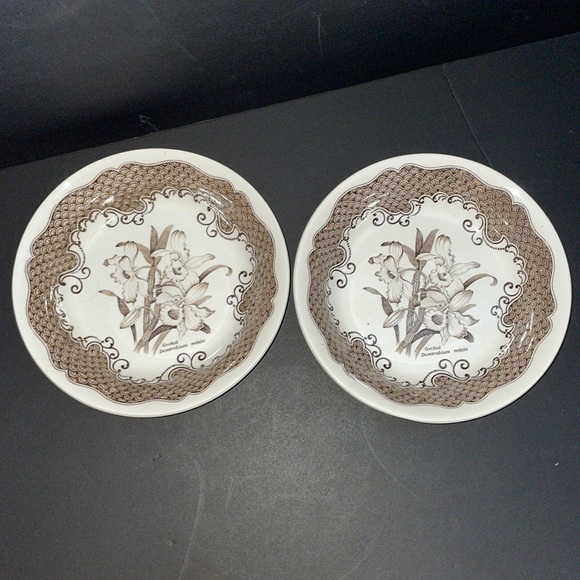 5 Orchid Nobile English Ironstone Tableware Soup Bowls England Staffordshire - Picture 3 of 11